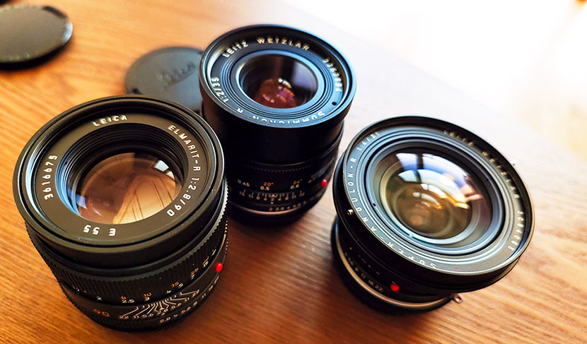 35mm - Leica R Lenses - Super-Angulon-R 21, Summicron-R 35, Elmarit-R 90