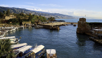 The Coast of Byblos at Sunset, Lebanon