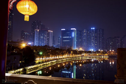 The Old Chengdu River at Night