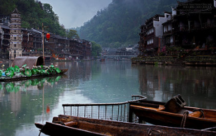 Fenghuang Old Town in the Rain